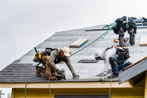 Professional Gutter Installation technician working in Moorestown, NJ
